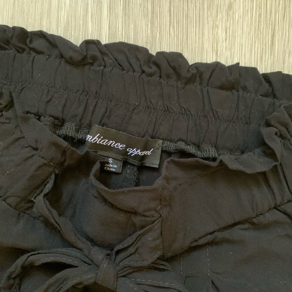 Ambiance Apparel high waist shorts dressy casual black with pockets - Picture 5 of 5